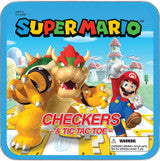 Checkers Super Mario vs Bowser Tic-Tac-Toe Combo Set. New.
