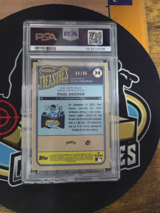 2025 TOPPS 64/99 Paul Skenes PSA Gem Mint 10