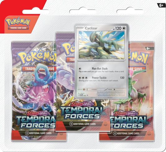 Pokemon Temporal Forces Blister Pack w 3 packs. New.