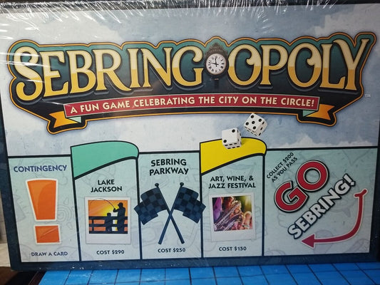 SebringOpoly Board Game! New and Sealed! The City on the Circle.