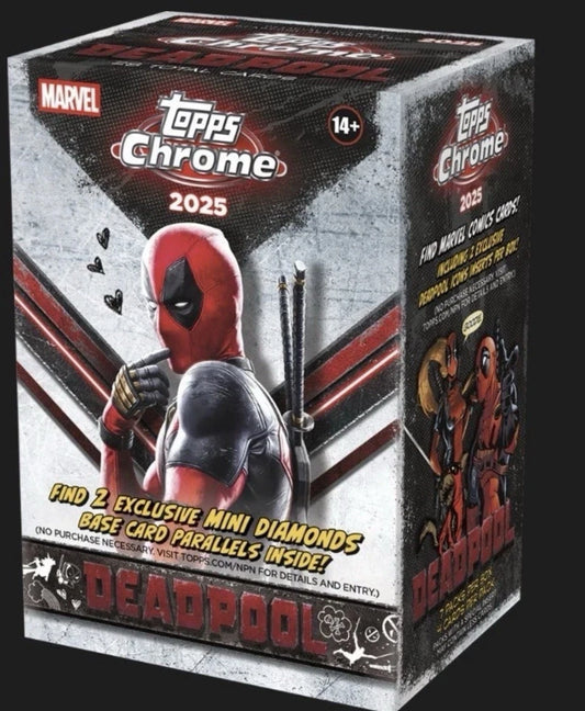 2025 Topps Chrome Marvel Deadpool Value Blaster Box