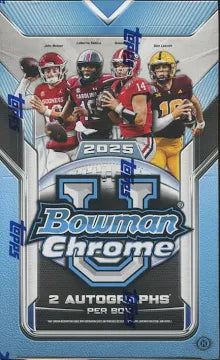 2025 Bowman Chrome U Football Hobby Pack. New