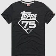 Topps Baseball 75th Anniversary Homage Charcoal T Shirt. New.