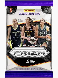 2025 Panini Prizm WNBA 4 card retail pack. New.