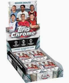 2024-25 Topps Chrome UEFA Champions League Hobby Pack. New.