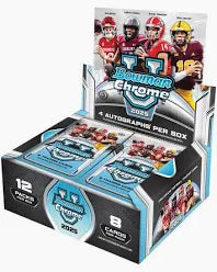 2025 Bowman Chrome U Football Jumbo Hobby Box. New