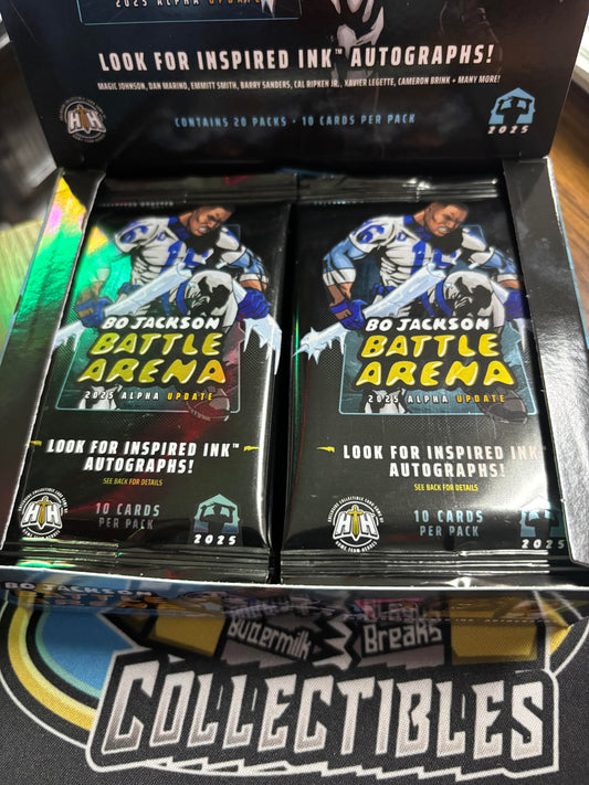 2025 Bo Jackson Battle Arena Alpha Update Collector Booster Pack. New.