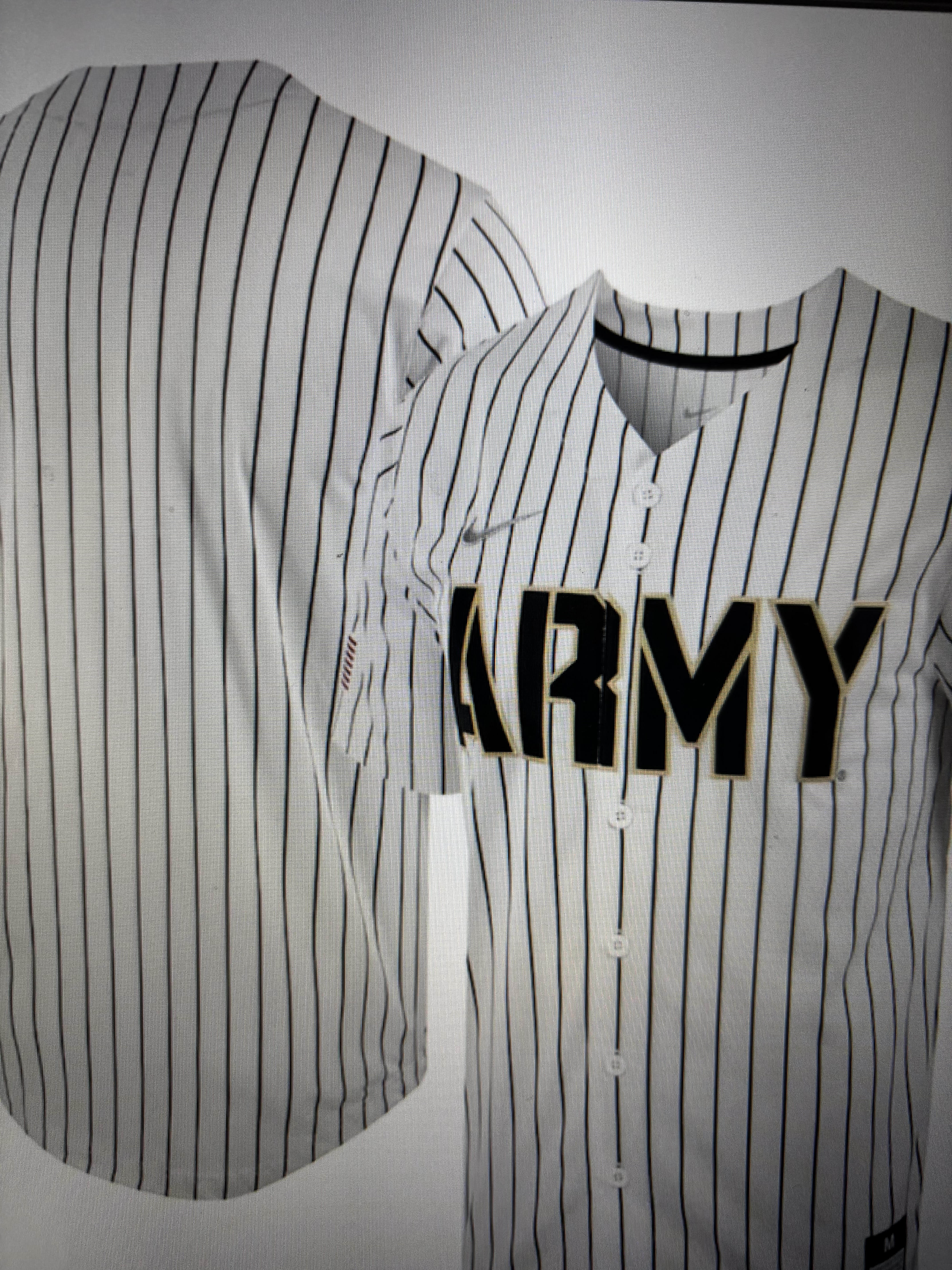 Army Black Knights Nike Pinstripe Replica Full-Button Baseball Jersey ...