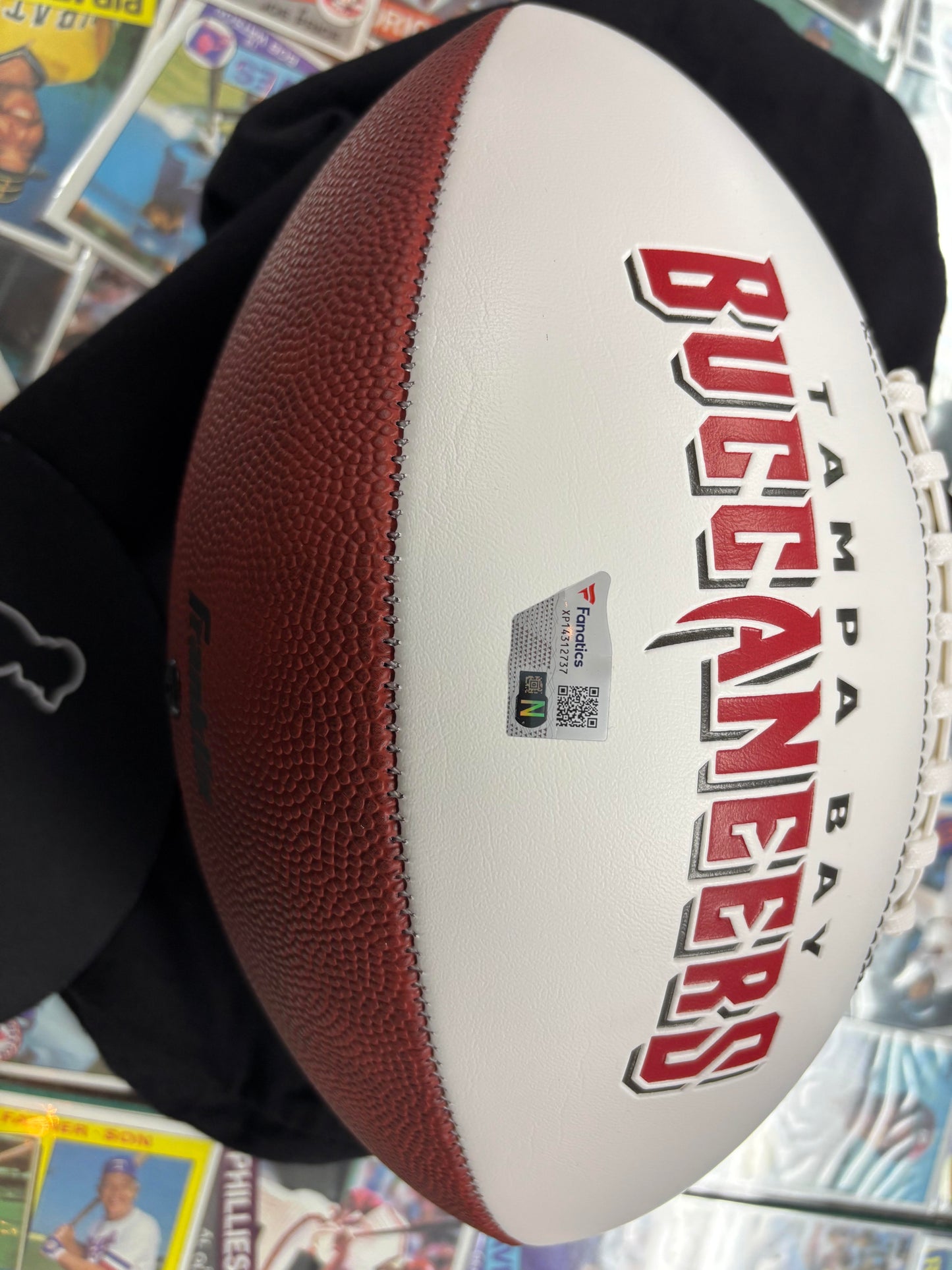 Emeka Egbuka Autographed Tampa Bay Buccaneers Football. COA.