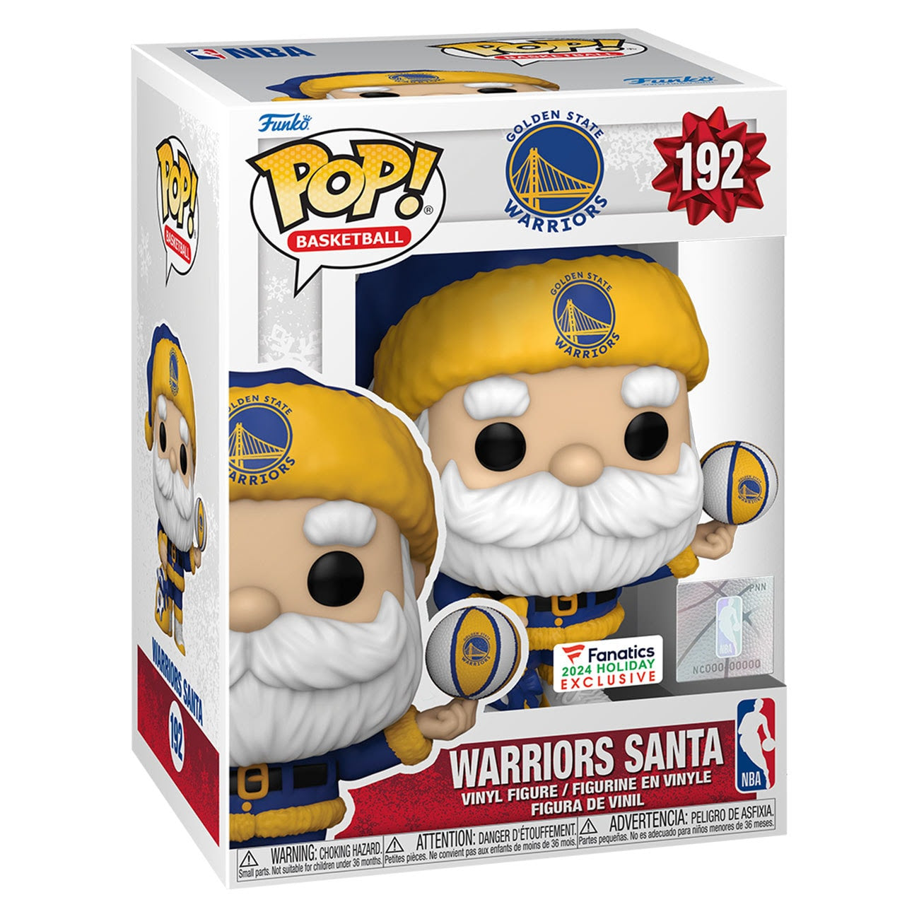 Funko Pop Basketball Warriors Santa #192. New.