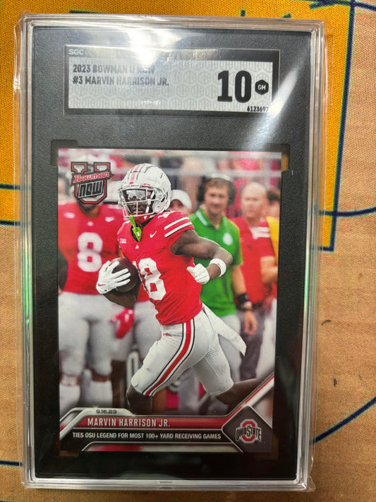 2023 Bowman U Now Marvin Harrison Jr. #3 SGC 10!