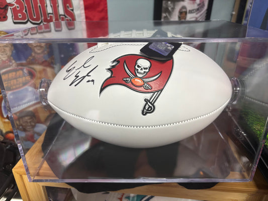Emeka Egbuka Autographed Tampa Bay Buccaneers Football. COA.