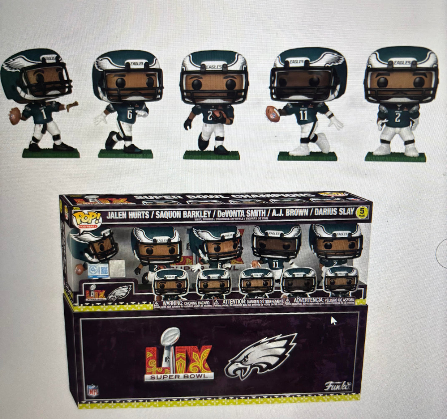 Funko Pop Super Bowl LIX Philadelphia Eagles Team Pop! New.