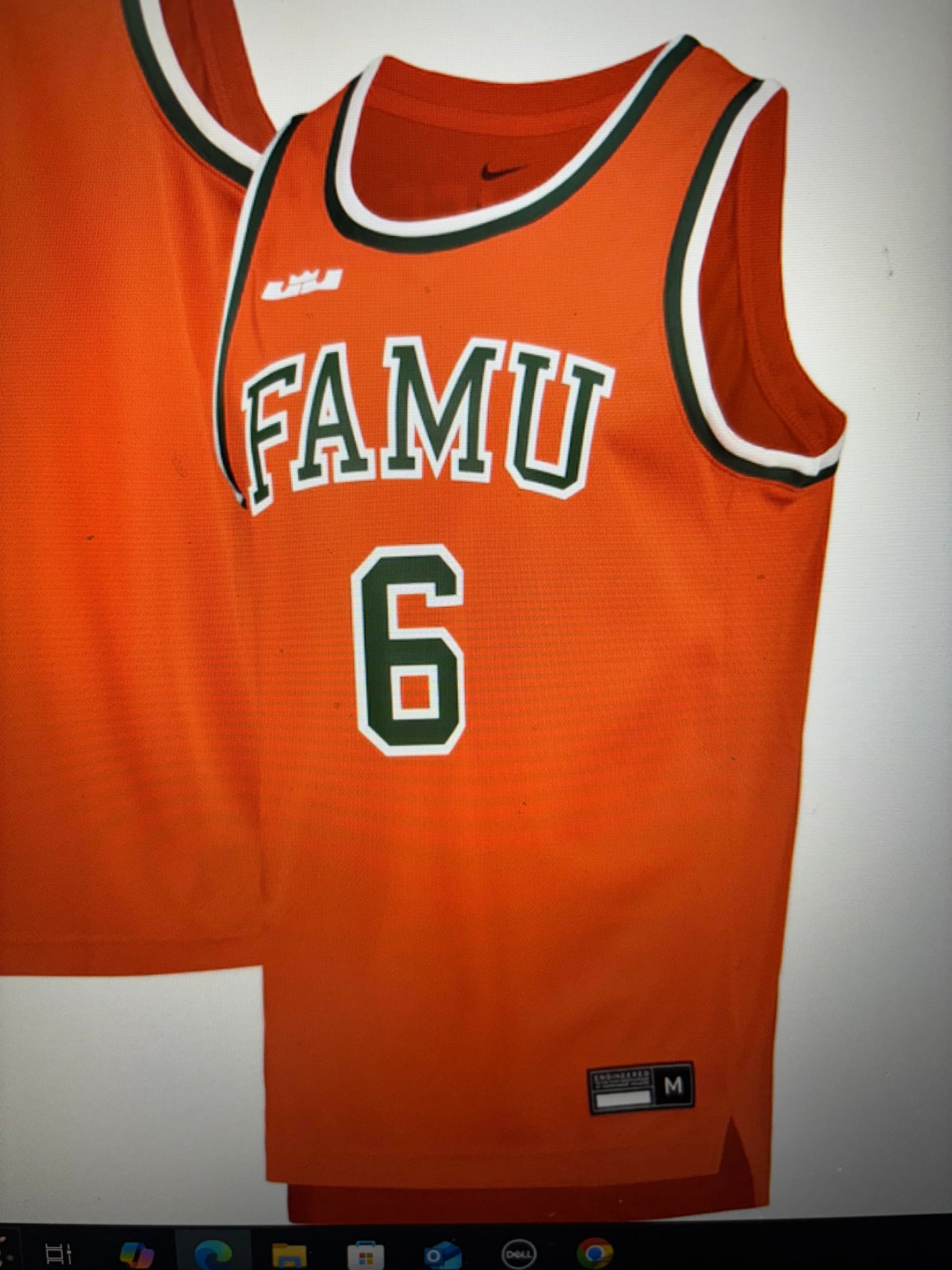 Florida A&M Rattlers Nike x LeBron James Replica Basketball Jersey - Orange.