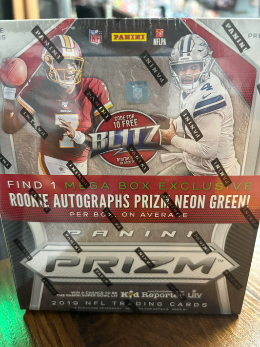 2019 Panini Prizm Football Mega Box Exclusive Neon Green Prizm. New!