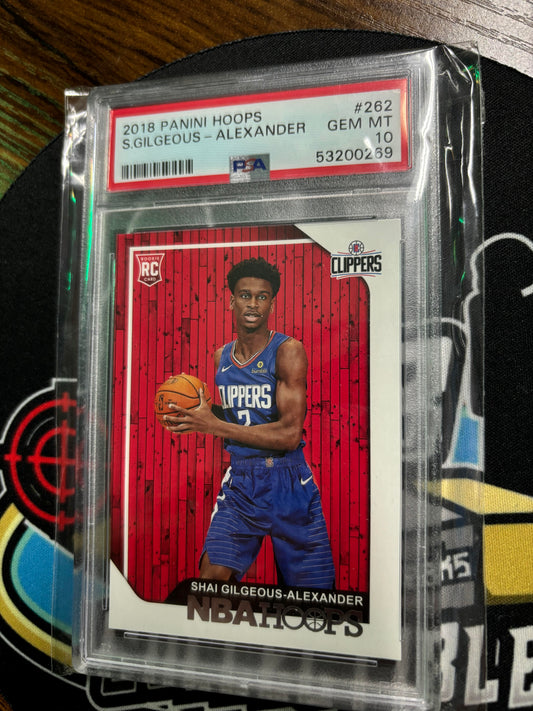 2018 Panini Hoops S. Gilgeous Alexander #262 RC PSA 10!