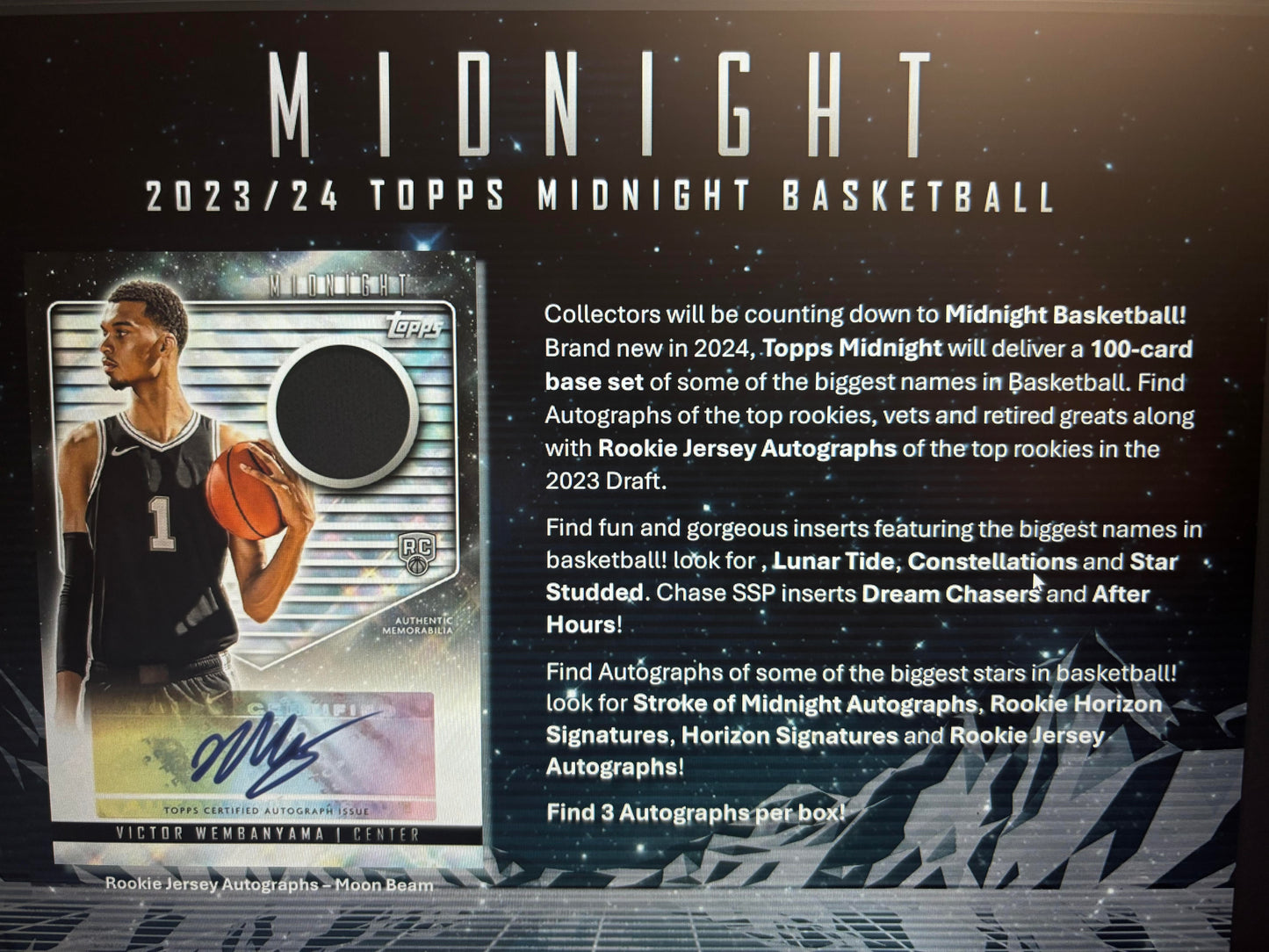 2023/24 TOPPS MIDNIGHT BASKETBALL HOBBY Pre-Order! New.