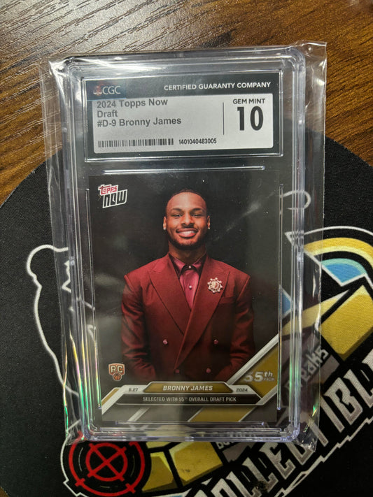 2024 Topps Now Draft Bronny James RC #D-9 Graded GEM MINT 10!