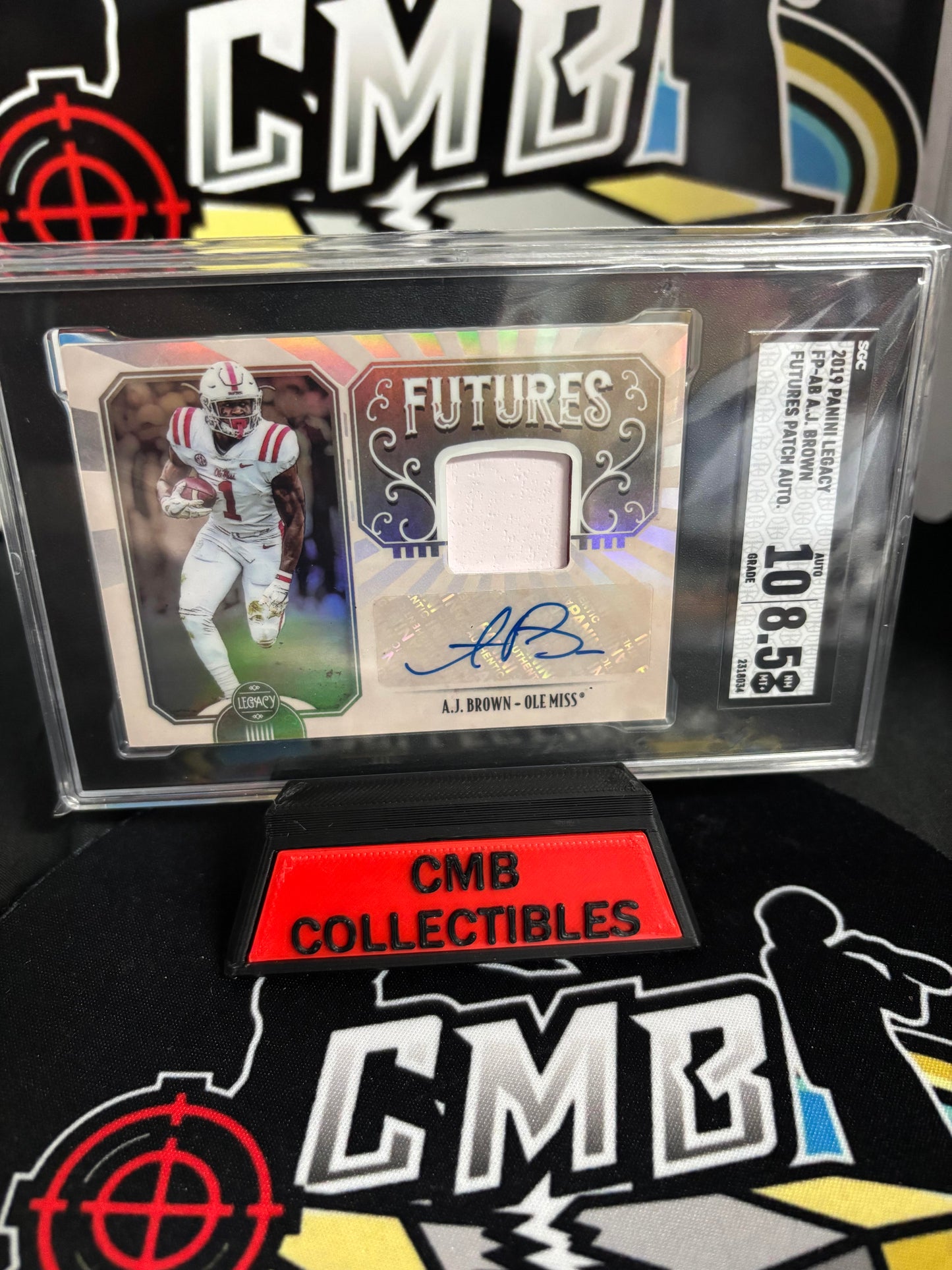 2019 Panini Legacy AJ Brown Futures Relic Autograph SCG Graded 10/8.5! #FP-AB.